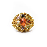 Men's Premium Gold Plated Navaratna Model Finger Ring