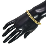 Golden Men's Cuban Curb Link Thick Bracelet