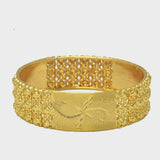 Elegant Gold Plated Designer Broad Bangle for Women