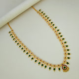 Kerala Traditional Green Broad Nagapadam Necklace