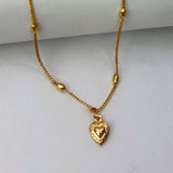 Delicate Gold Plated Chain With Heart Pendant