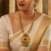 Antique-Gold-Plated-Kemp-Pendant-Necklace-Set