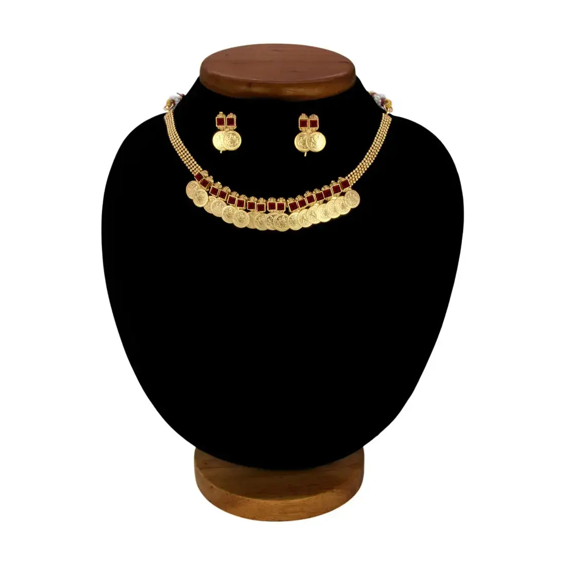 Traditional Antique Kemp Lakshmi Kasu Choker Set