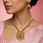 Antique-Kemp-Peacock-Pendant-Necklace-Set