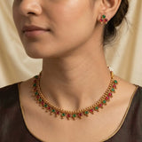 Antique Multi-colour Kemp Round Design Necklace Set