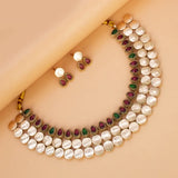 Antique Kemp Stone Lakshmi Kasu Choker Set