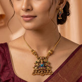 Antique Lakshmi Elephant Temple Pendant Necklace Set