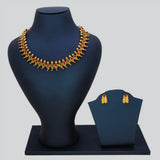 Antique Mango Design Kemp Stone Necklace Set - Multi colour