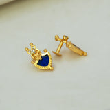 South Traditional Gold Plated Palakka Ear Studs - K Supreme