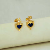 South Traditional Gold Plated Palakka Ear Studs - K Supreme