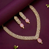 Gold-Plated American Diamond Necklace Set
