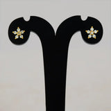CZ Stone Small Floral Stud Earrings