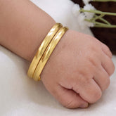 Classic Gold Plated Plain Baby Bangles