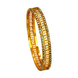 Classic Greek Key Gold Plated American Diamond Bangle
