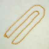 Gold-Plated Clear White Crystal Bead Chain