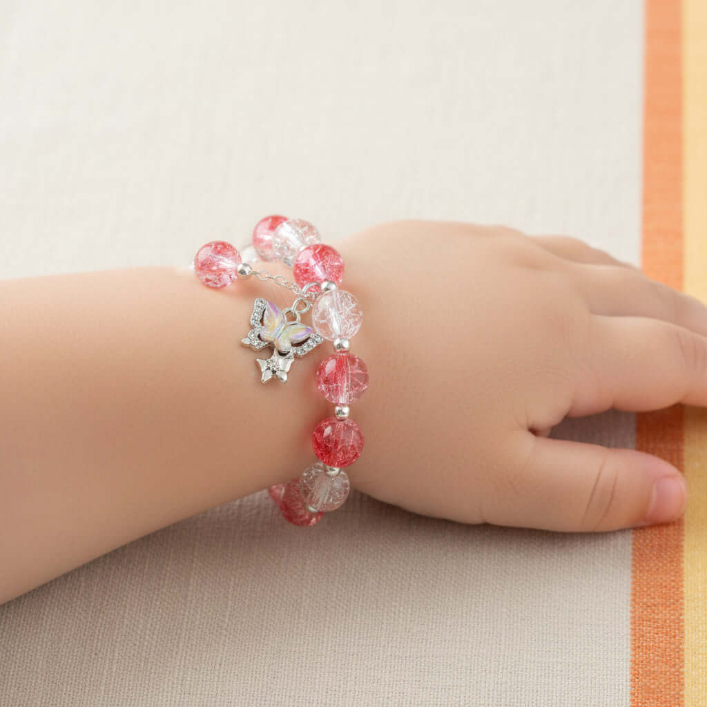Crackle-Red-Crystal-Beaded-Butterfly-Charm-Bracelet