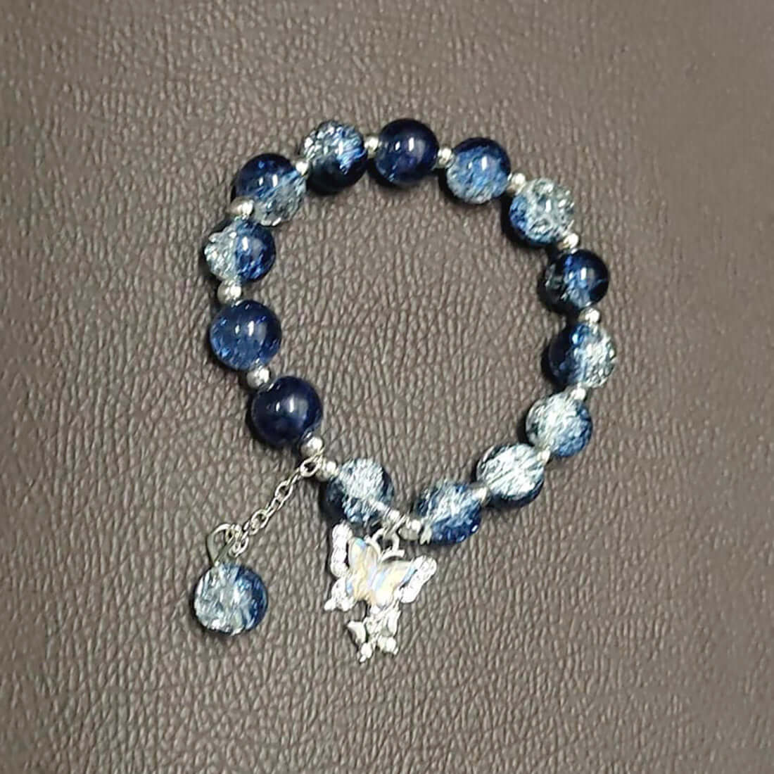 Crackle_Blue_Crystal_Beaded_Butterfly_Charm_Bracelet