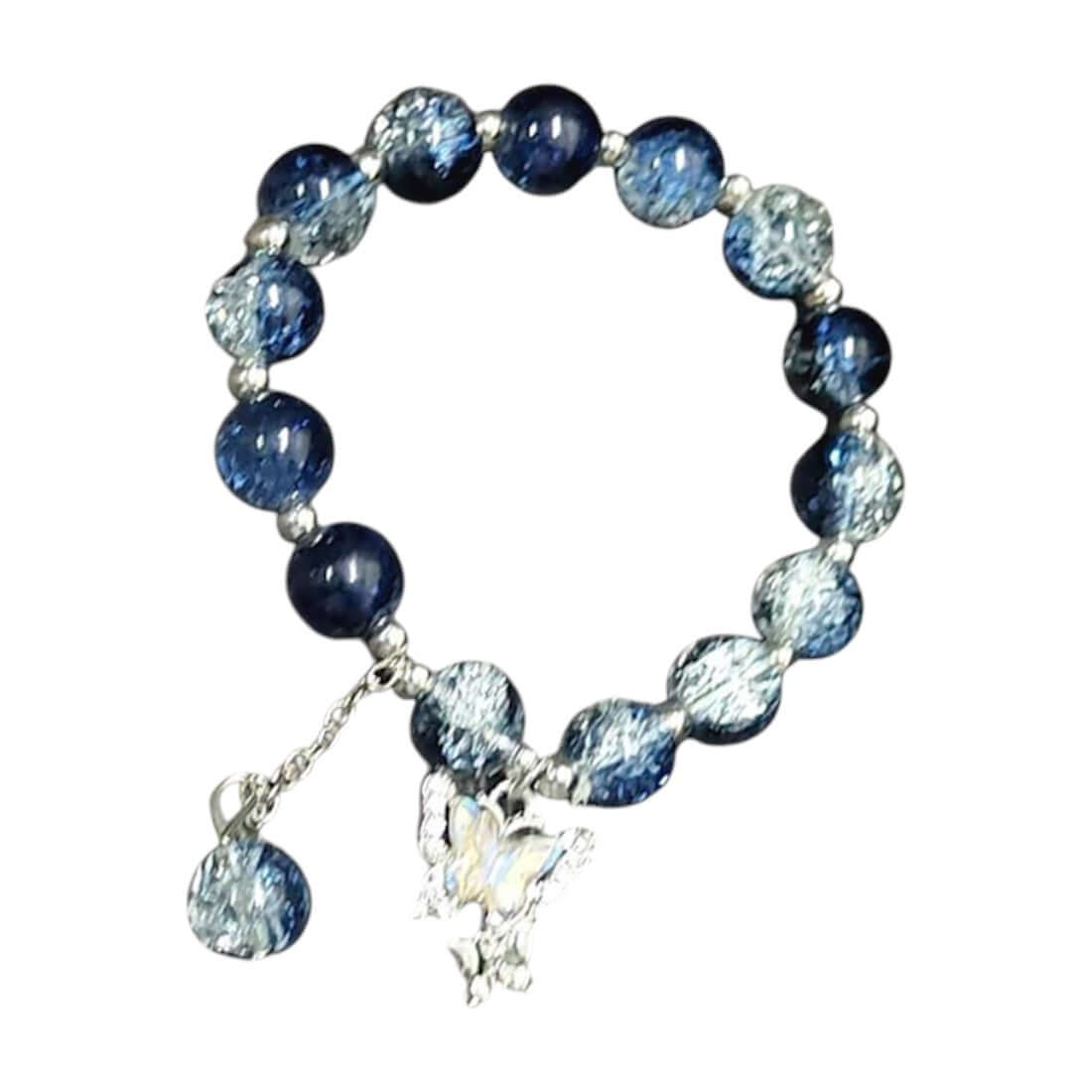 Crackle_Blue_Crystal_Beaded_Butterfly_Charm_Bracelet