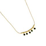 Stylish Gold Plated Crystal Hanging Beads Necklace