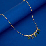 स्टाइलिश गोल्ड प्लेटेड क्रिस्टल हैंगिंग बीड्स नेकलेस