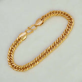Stylish Gold Plated Curb Link Bracelet