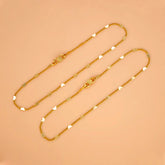 Stylish Gold Plated Curb Chain Heart Anklets