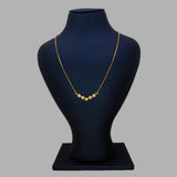 Gold Plated Five CZ Star Pendant Necklace