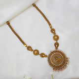 Antique Gold-Plated Big Lakshmi Pendant Necklace