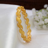 Gold-Plated Wave Serpent Bangle