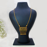 Victorian Style Antique Stone Mesh Pendant Necklace