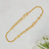 Gold Plated Curb Chain Filigree Sunburst Bracelet