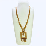 Antique Gold Plated Filigree Rectangle Tassel Long Necklace