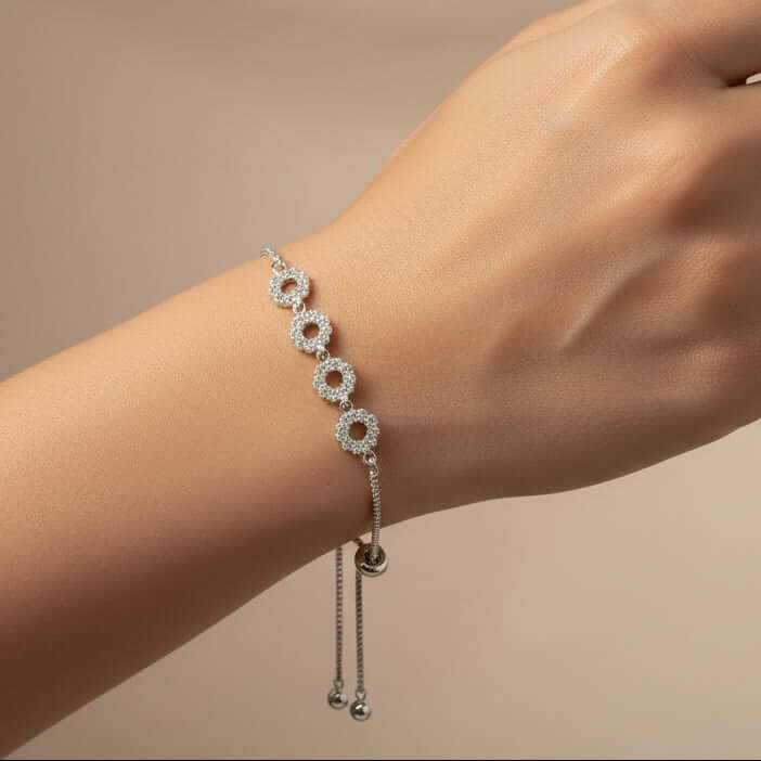 Dazzle Ladies Fancy Cz Stone Bracelet