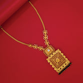 Designer Big Square Filigree Pendant Necklace