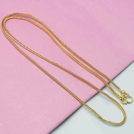 Designer Gold Plated Thin Foxtail Chain