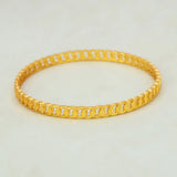 Diamond Cut Designer Casual Gold Plated Bangle