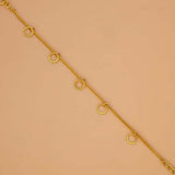 Gold-Plated Hanging Circular Charms Bracelet