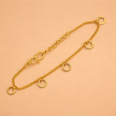 Gold-Plated Hanging Circular Charms Bracelet