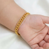Gold Plated Double Link Charm Kids Bracelet