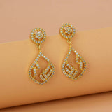 CZ Stone Teardrop Drop Earrings