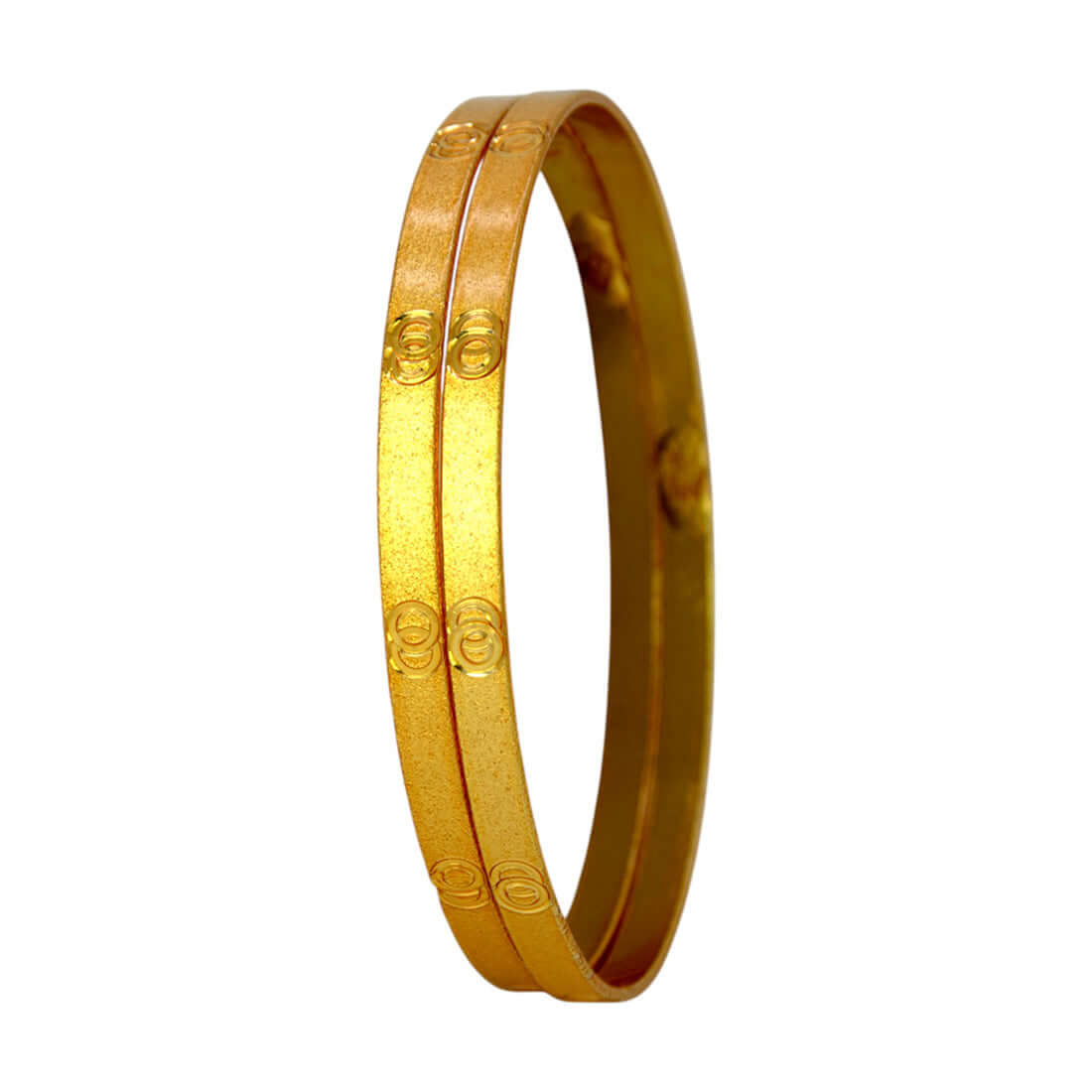 Elegant Matte Gold Plated Designer Bangles featuring a smooth matte finish and delicate patterns for stylish everyday wear.