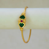 Elegant Gold Plated Double Palakka Bangle for Women