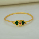 Elegant Gold Plated Double Palakka Bangle for Women