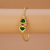 Elegant Gold Plated Double Palakka Bangle for Women