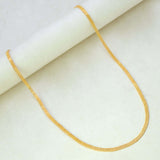 Elegant Gold Plated Flat Triple Line Box Chain
