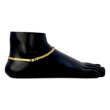 Elegant-Gold-Plated-Flat-Mesh-Anklets