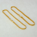Elegant-Gold-Plated-Flat-Mesh-Anklets