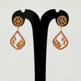 Ruby Stone Teardrop Drop Earrings