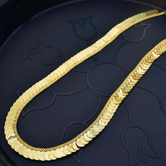Ethnic Gold Plated Lakshmi Kasumala Cash Long Chain
