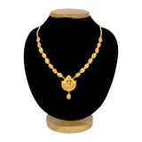 एथनिक मैट गोल्ड फोमिंग लक्ष्मी मंदिर हार